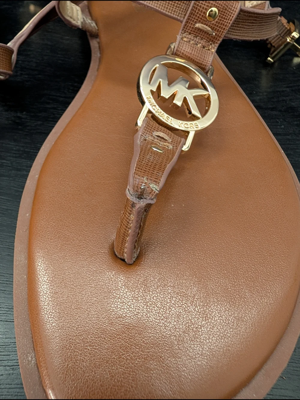 Michael Kors MK Logo T-Strap Sondra Sandals